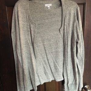Heather Gray Button Up Cardigan Sweater
